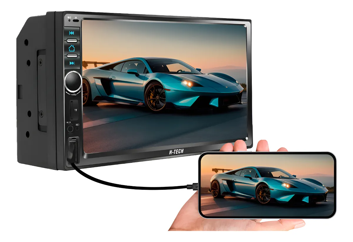 D_NQ_NP_2X_618154-MLA95696114310_102025-F Multimidia 7 Polegadas Mp5 Espelhamento Bluetooth Usb Sd com Controle Remoto